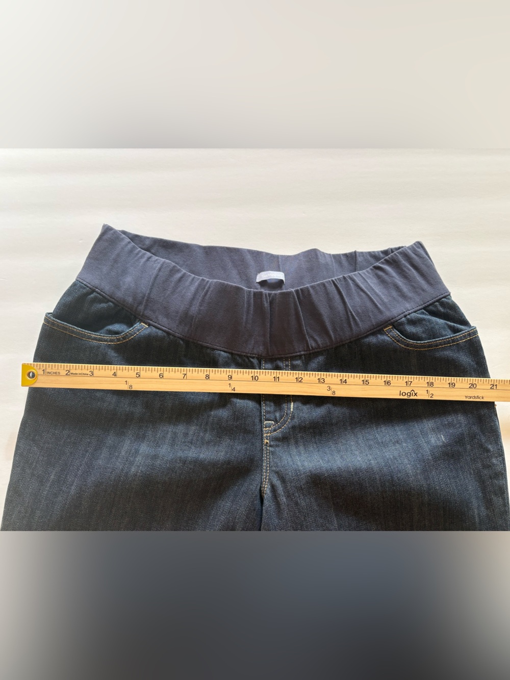 GAP Dark Blue Maternity Flare Jeans with Stretch Waistband size 14 regular - Picture 4 of 9